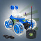 Remote Control Rechargable 360 Degree Twisting Stunt Car with Music & Lights and Charger for Kids - Adenzo Comfies