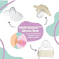 MAM Original Pure Night Soother 6+ Months (Set of 2) Sustainable and Bio-Renewable Baby Soother SkinSoft Silicone Teat Glow in the Dark Soother Cream - Adenzo Comfies