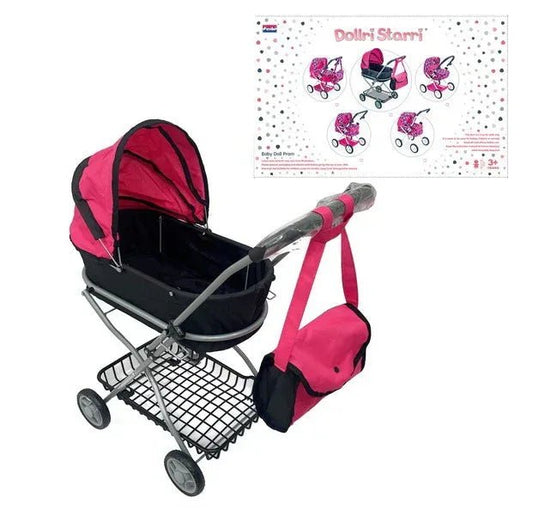 Doll Stroller with Adjustable Canopy FL9136 - Adenzo Comfies