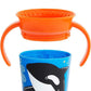 Munchkin Miracle 360˚ Wildlove Trainer Cup with Handles, 6 Ounce, Orca, 1 Pack