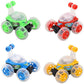 Remote Control Rechargable 360 Degree Twisting Stunt Car with Music & Lights and Charger for Kids - Adenzo Comfies