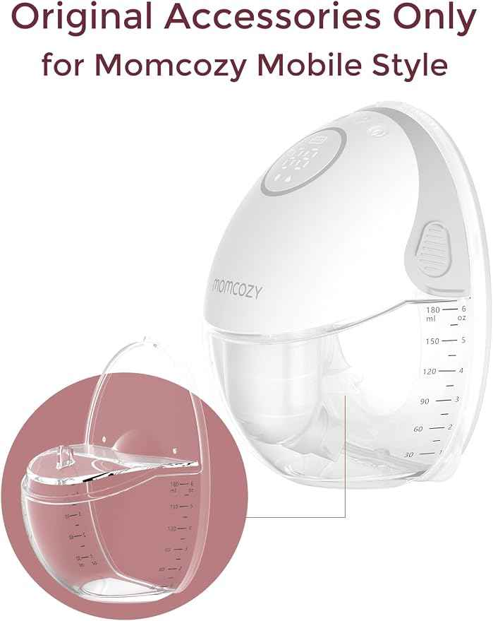 Momcozy 24mm Flange & Milk Collector Set for M6 Original Mobile Style Breast Pump Replacement Accessories | M6. - Adenzo Comfies