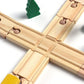 Wooden Railway Set, DIY 8 Glyph Track Set Wooden Track and Train Pack Great Gift for Girls and Boys Kids Child