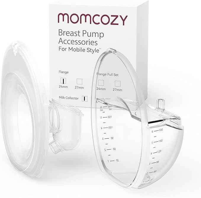 Momcozy 24mm Flange & Milk Collector Set for M6 Original Mobile Style Breast Pump Replacement Accessories | M6. - Adenzo Comfies