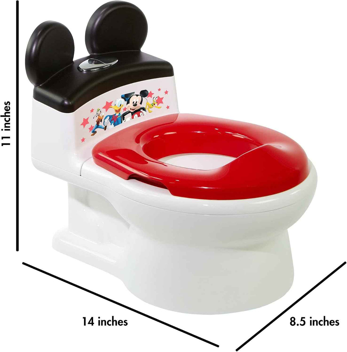 The First Years Disney Mickey Mouse Potty Training Toilet Seat - Portable 2-in-1 Attachment for Toddlers 18 Months and Up