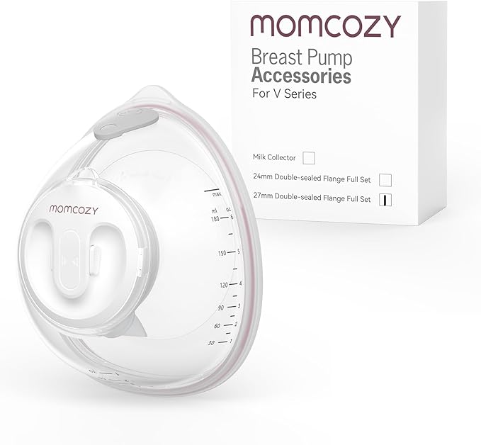 Momcozy Complete Kit for Momcozy V1 Pro/V2 Breast Pump (Max 220ml, with 27mm Double Sealed Flange)