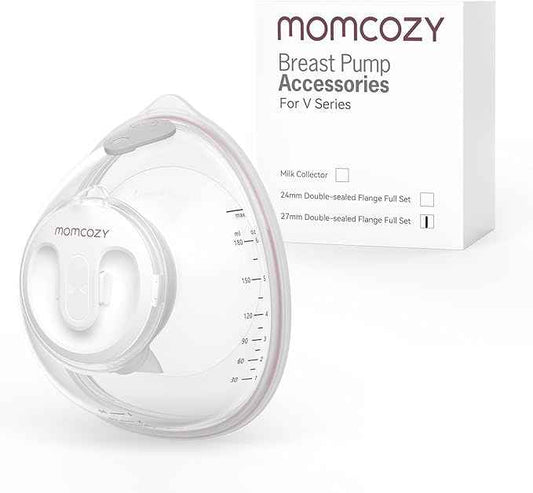 Momcozy Complete Kit for Momcozy V1 Pro/V2 Breast Pump (Max 220ml, with 27mm Double Sealed Flange) - Adenzo Comfies