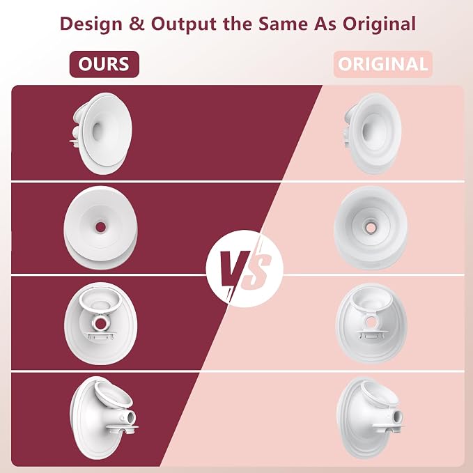 1PC 24mm Double-Sealed Flange Compatible with Momcozy Upgraded Mobile Flow | Upgraded M9, M9 24mm Flange, BPA Free Silicone, Soft Touch, Wide Opening Angel. - Adenzo Comfies