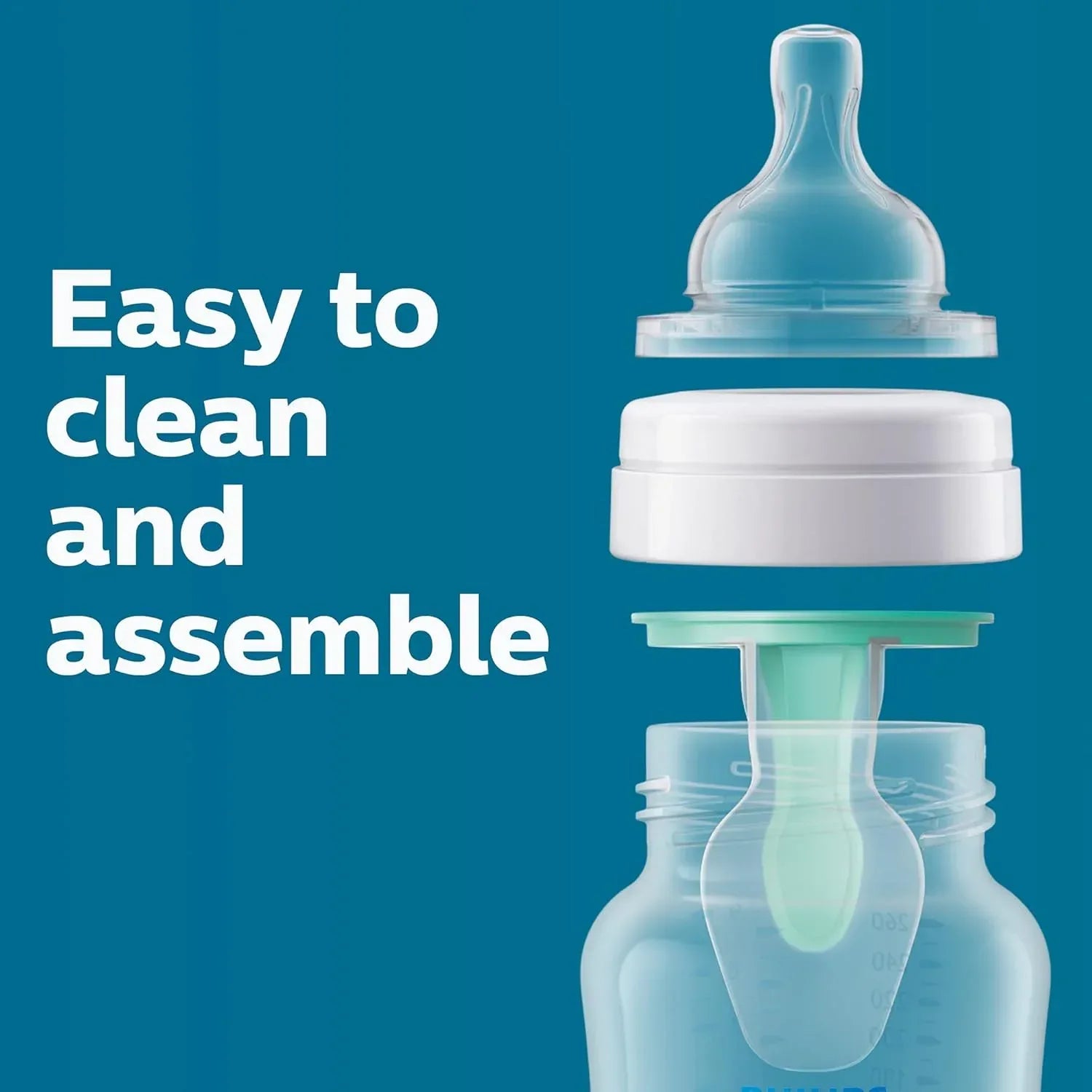 Philips Avent Anti - Colic Baby Bottle with AirFree Vent, 4oz, with Flow 1 Nipples, 0m+, 1Pk, Clear, SCY701/91 - Adenzo Comfies