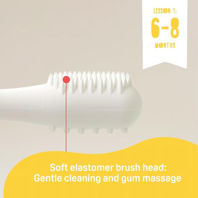 Pigeon 3-Step Training Toothbrush Set for Each Stage of Your Baby's Oral Development, 3-Pack.