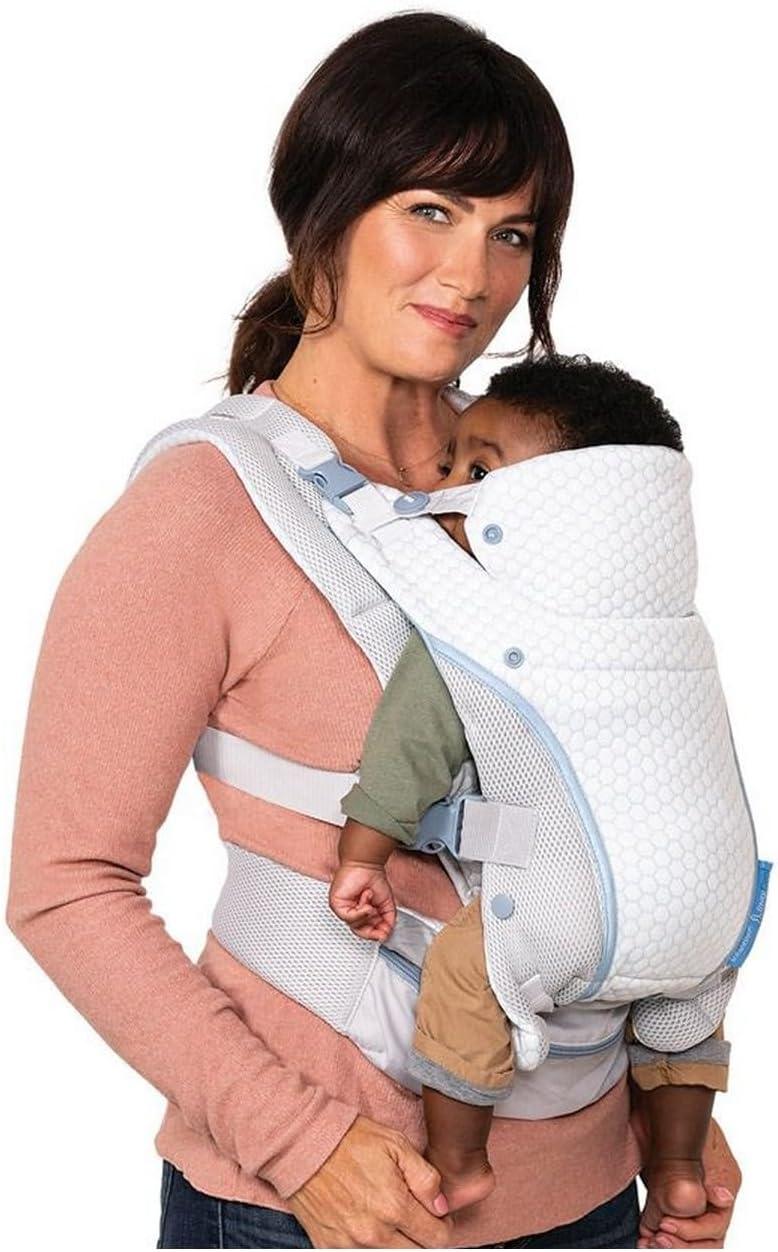 Infantino Staycool 4 - in - 1 Convertible Carrier, Ergonomic Design for Infant and Toddlers, 8 - 40 lbs with Storage Pocket, Gray - Adenzo Comfies