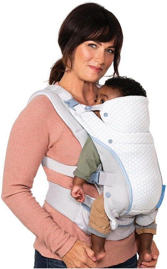 Infantino Staycool 4 - in - 1 Convertible Carrier, Ergonomic Design for Infant and Toddlers, 8 - 40 lbs with Storage Pocket, Gray - Adenzo Comfies