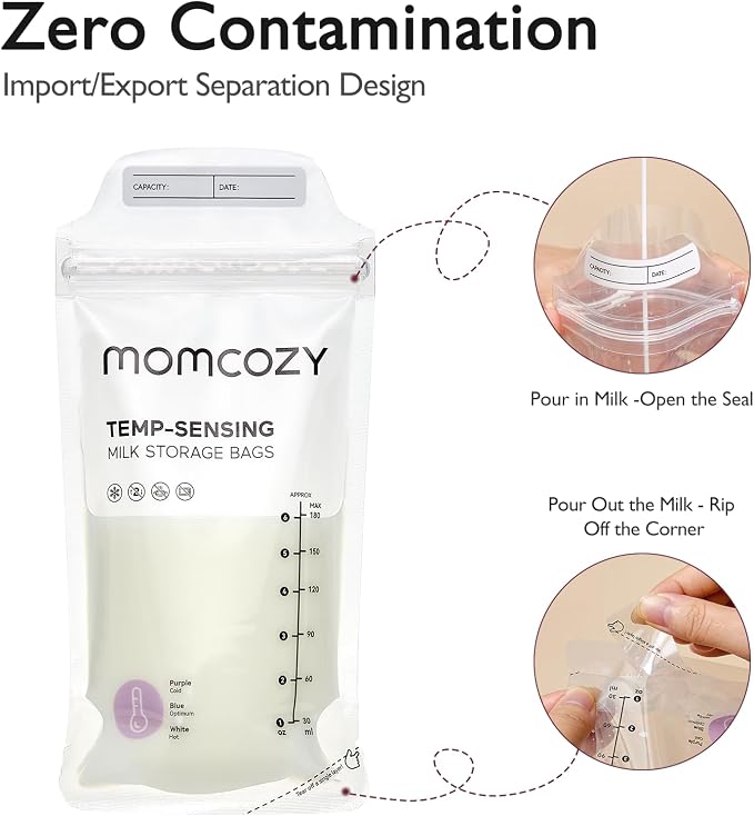 Momcozy Breastmilk Storage Bags 120pcs - Adenzo Comfies