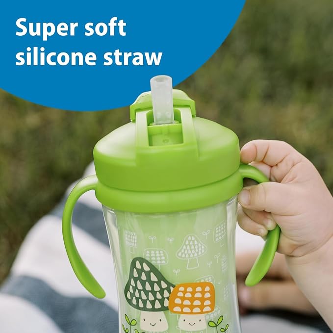 Dr. Brown’s® Milestones™ Strawberry Insulated Straw Cup Pink Strawberries 300ml. - Adenzo Comfies