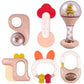 Teether for Babies, Baby Teething Toys with Rattle Toy, 6 Pieces Early Educational Sensory Toys for 3 6 9 12 Months Boys and Girls.