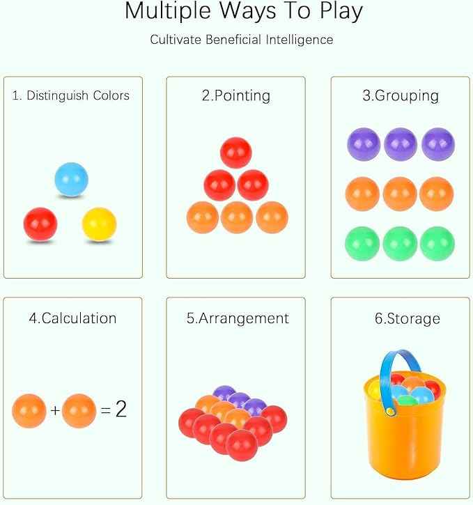Multicolor Plastic Balls for Kids 8cm (50PCS), Non-Toxic and Soft Balls for Kids - Pack of 50 PCS.