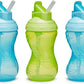 Munchkin Mighty Grip Cups with Straw | Trainer Toddler & Baby Bottle with Straw| BPA Free | Non Spill |Leakproof | Baby Weaning Cup from 12+ Months |Toddler Bottle - Adenzo Comfies