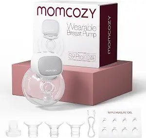 Momcozy Single S9 Pro Wearable Breast Pump Hands-Free, 24mm, 1 Pack, Gray | Extended Battery, LED Display, 2 Modes, 9 Levels, Portable, BPA-Free, Nursing, Travel. - Adenzo Comfies