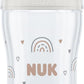NUK Perfect Match Baby Bottle | 0+ Months | Adapts to Baby's Palate | Temperature Control | Anti Colic Vent | BPA - Free | Small Silicone Teat | Rainbow - Adenzo Comfies