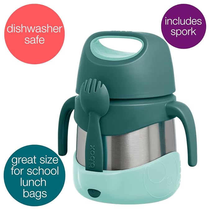 B.box Insulated Food Jar lilac Pop and  Emerald Forest, 1 EA