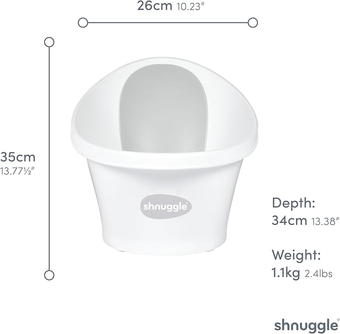 Shnuggle Baby Bath Tub Featuring Ergonomic Bum Bump Support, Soft Foam Backrest and an Integrated Plug-Pink .