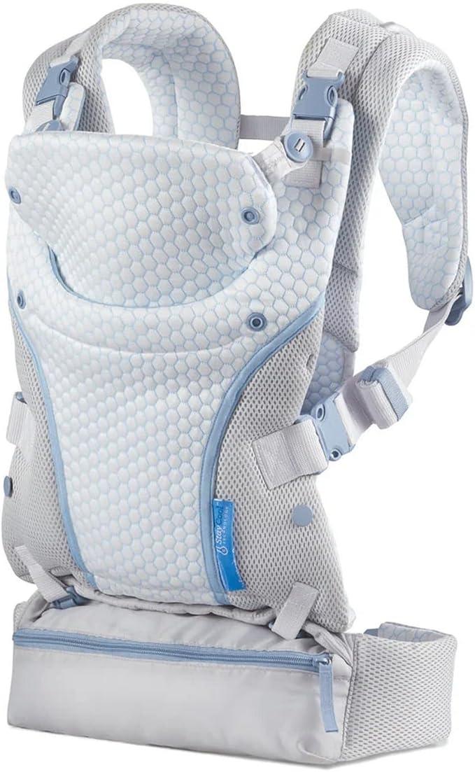 Infantino Staycool 4 - in - 1 Convertible Carrier, Ergonomic Design for Infant and Toddlers, 8 - 40 lbs with Storage Pocket, Gray - Adenzo Comfies