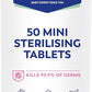 Milton Mini Sterilising Tablets - 50 Tablets, White - Adenzo Comfies