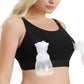 Momcozy Hands Free Pumping & Nursing Bra, Adjustable Cotton Breast Pump Bra Medium -Black