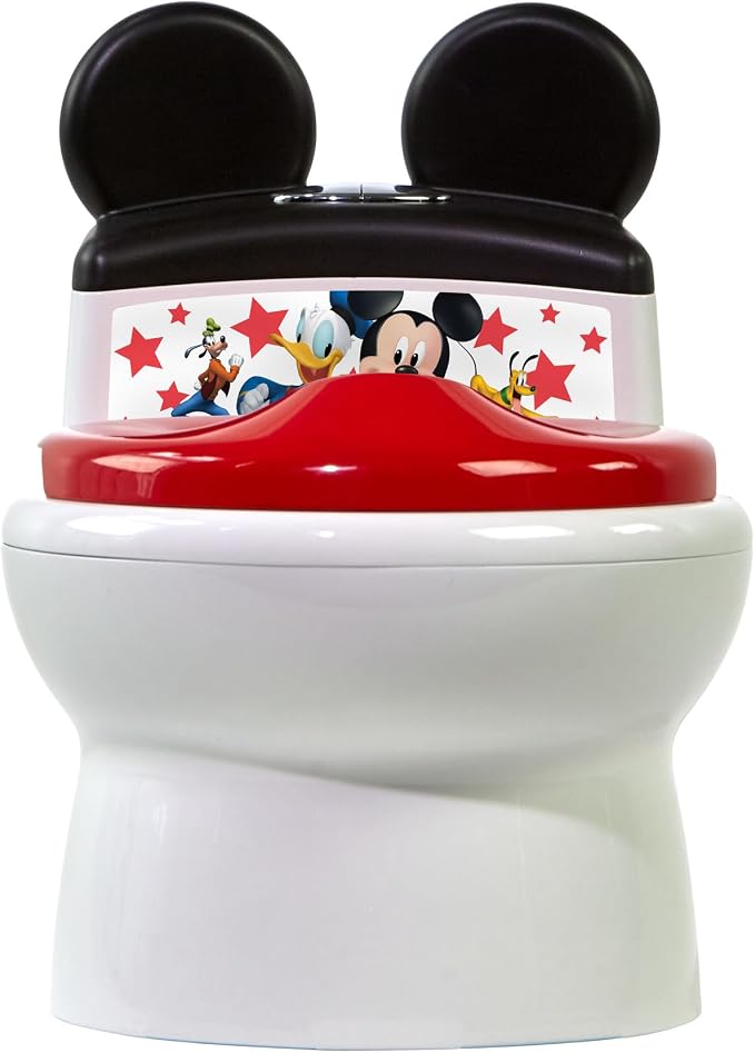 The First Years Disney Mickey Mouse Potty Training Toilet Seat - Portable 2-in-1 Attachment for Toddlers 18 Months and Up