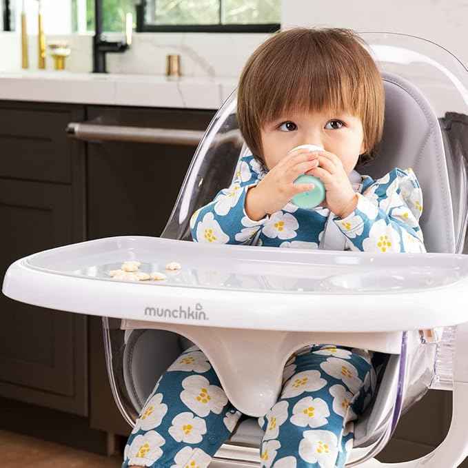 Munchkin C’est Silicone! Open Toddler and Baby Cup for Babies and Toddlers 4 Months+, Ideal Transition Sippy Cup and Suitable Free Flow Sippy Cup for Baby and Toddler weaning, 2oz/59ml, Mint