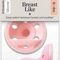 Tommee Tippee Breast-Like Soother, Lightweight, One-piece Silicone Design, Symmetrical Teat, 0-6m, 2 Pack.