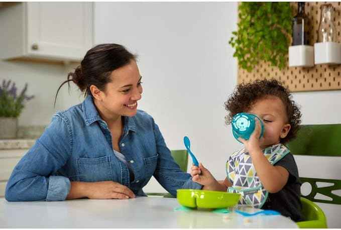 TOMY The First Years Take & Toss Flatware for Kids, 16 Pieces, Multicolor - Adenzo Comfies
