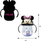 The First Years Disney Minnie Mouse Weighted Straw Cup - Spill Proof Toddler Cups with Flip Top Cover and Silicone Straw - Dishwasher Safe - 207ml - 9 Months and Up - Adenzo Comfies