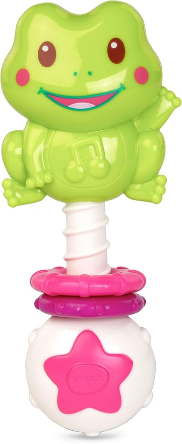 VTech My First Gift Set, Newborn Baby Toys Including Hippo Animal Plush, Baby Teether, Baby Rattle & Baby Musical Toy, 0, 6, 12 Months and Over for Boys & Girls, Pink