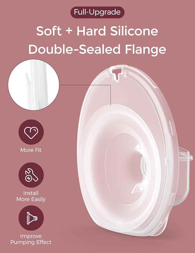 Momcozy 24mm Flange & Milk Collector Set for M6 Original Mobile Style Breast Pump Replacement Accessories | M6. - Adenzo Comfies
