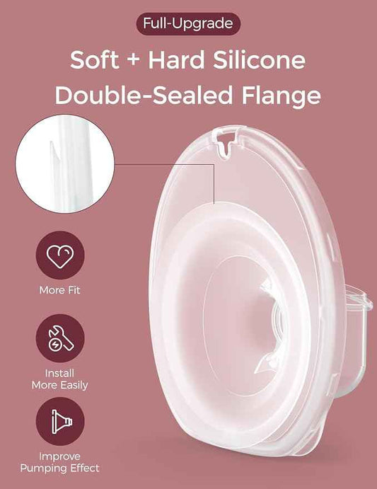 Momcozy 24mm Flange & Milk Collector Set for M6 Original Mobile Style Breast Pump Replacement Accessories | M6. - Adenzo Comfies