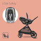 Maxi-Cosi Zelia S Trio 3-in-1 Prams Travel System, 0 - 4 Years, Up to 22 kg, Foldable, Compact and Reclining Baby Pushchair, with CabrioFix S i-Size Baby Car Seat, Accessories, Nursery Bag, Grey