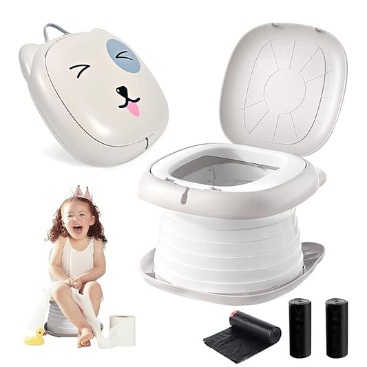 Travel Potty for Toddler Portable Foldable Potty Training Toilet for Boys Girls Baby Kids Children Indoor Outdoor - Adenzo Comfies
