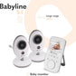 Lionelo Babyline 5.1 Baby Monitor with Camera Two-Way Communication Range of 300 Metres Two Cameras in Set Night Mode VOX System Warning System 8 Melodies White