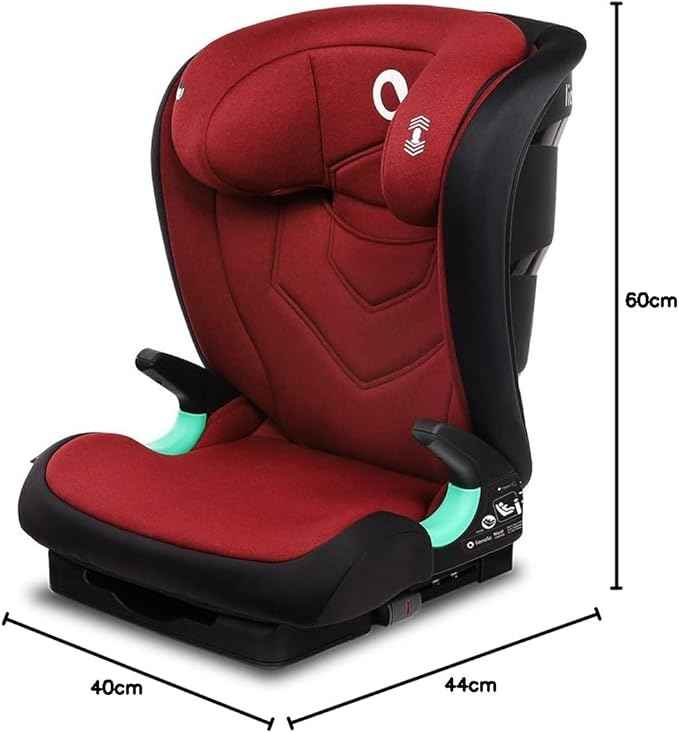 LIONELO Child Car Seat Neal I-Size from 3 to 12 Years (Group 2/3,100 to 150 cm) ISOFIX or Car Safety Belt Installation, Adjustable Headrest, Side Impact Protection, Armrests