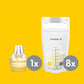 Medela Store and Feed Set - Breast Milk Storage Bottles, Calma Teat, Breast Milk Storage Bags - BPA - Free - Adenzo Comfies
