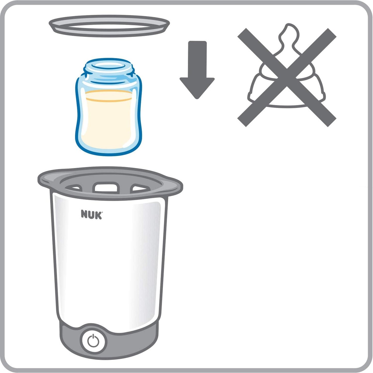 NUK Thermo Express Baby Bottle Warmer | Gently Warms Liquids & Soft Foods in 90 Seconds | Auto Switch Off | Lift - Out Basket for Easy Removal | UK 3 Pin Plug - Adenzo Comfies