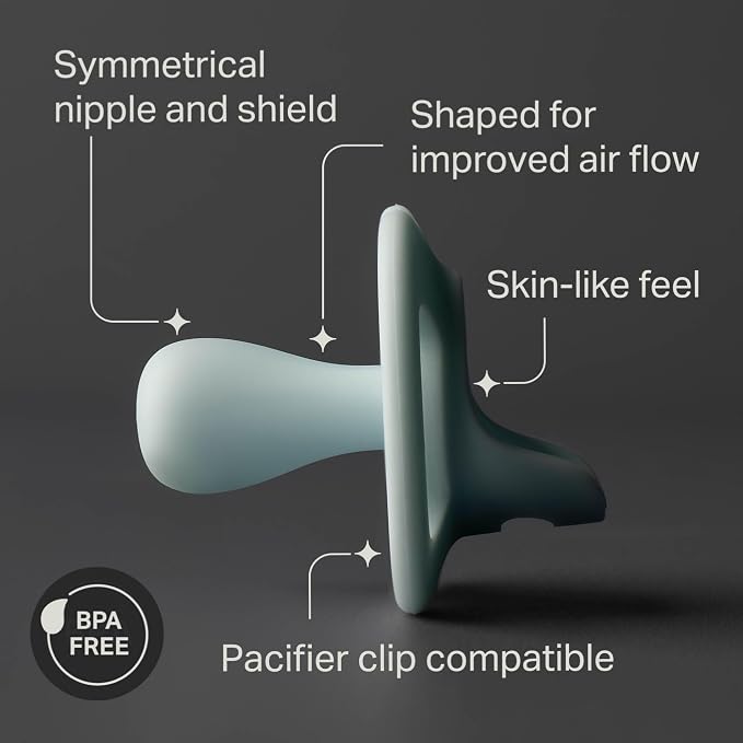 Tommee Tippee Ultra-Light StayPut Dummy 0-6m Silicone Pack of 4.