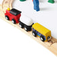 Wooden Railway Set, DIY 8 Glyph Track Set Wooden Track and Train Pack Great Gift for Girls and Boys Kids Child