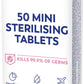 Milton Mini Sterilising Tablets - 50 Tablets, White - Adenzo Comfies