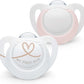 NUK Star Newborn Baby Dummy | 0 - 2 Months | BPA - Free Silicone Soothers | Blue | 2 Count - Adenzo Comfies