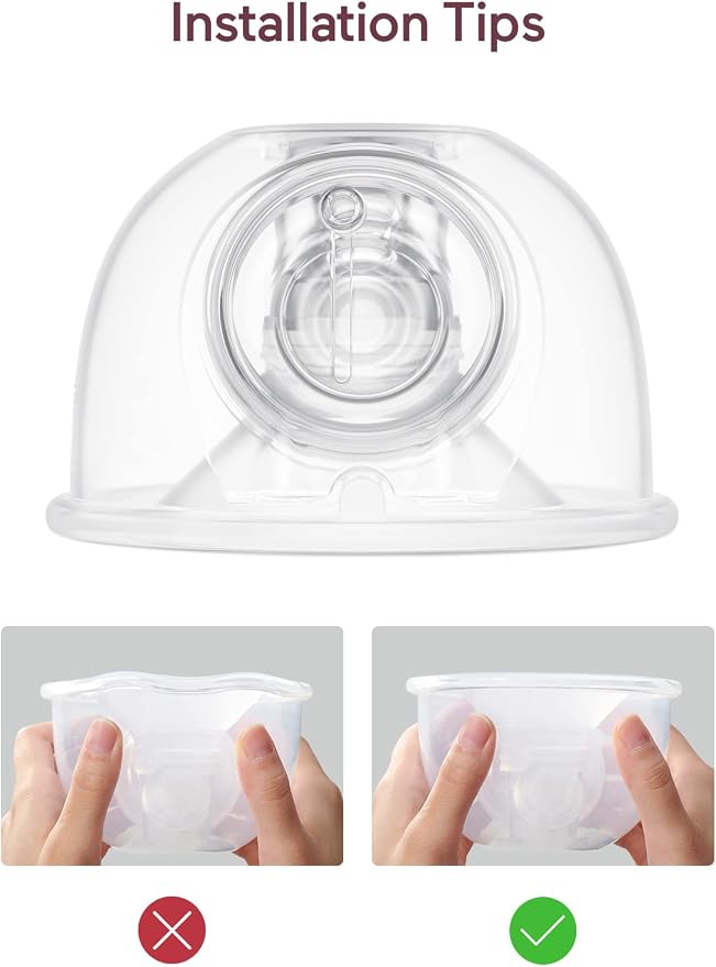 Momcozy Full Set Collector Cup for Momcozy S9 Pro/S12 Pro, NOT for S9/S12. Original S9 Pro/S12 Pro Breast Pump Replacement Accessories (180ml, with Single-Sealed Flange 24mm), Pack of 1 - Adenzo Comfies