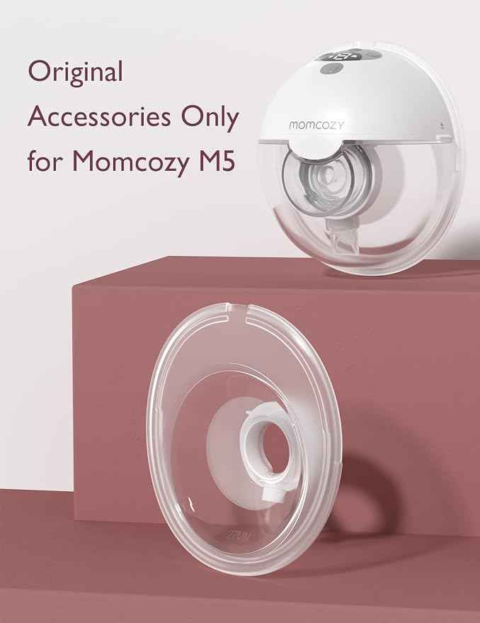 Momcozy Double-Sealed Flange 27mm Compatible with Momcozy M5 Breast Pump. Original M5 Breast Pump Replacement Accessories, 1PC 27mm.