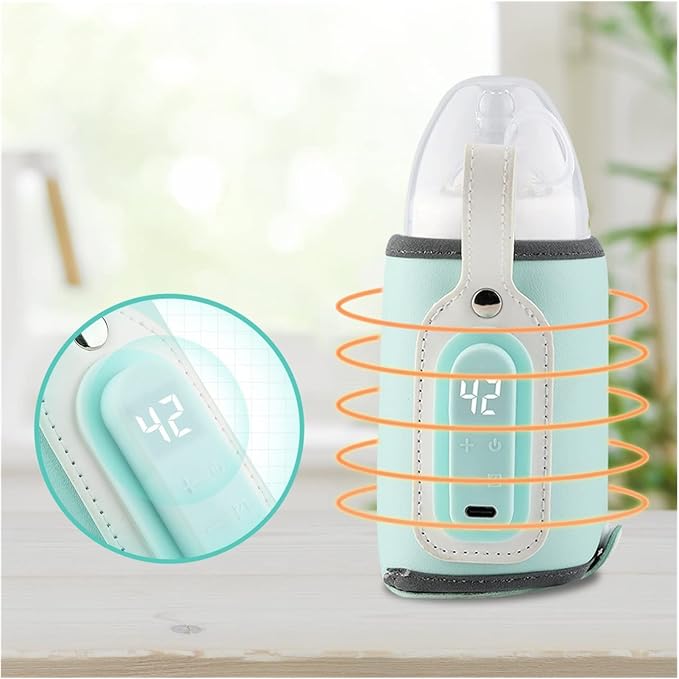 AboutBaby Portable Travel Bottle Warmer – Battery Powered, Fast Heating, 6000mAh - Adenzo Comfies