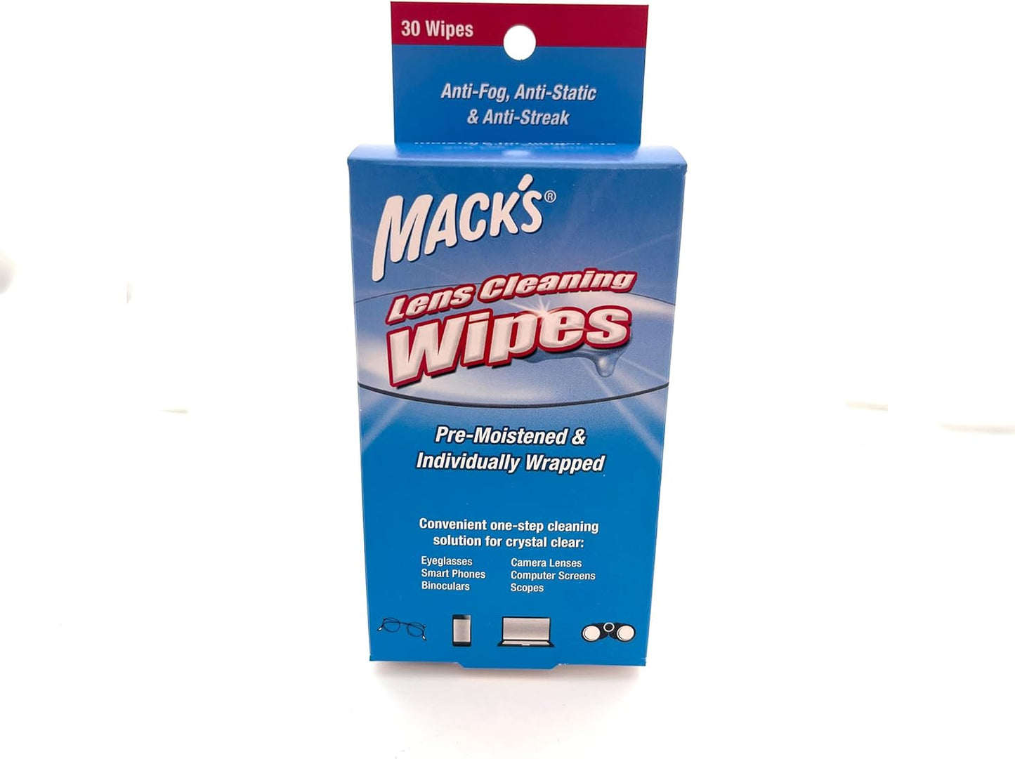 Mack's Lens Cleaning Wipes - 30 Count